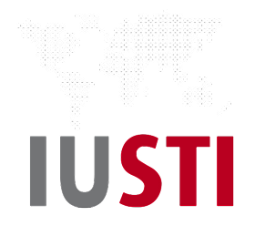 IUSTI Logo World Icon Stacked